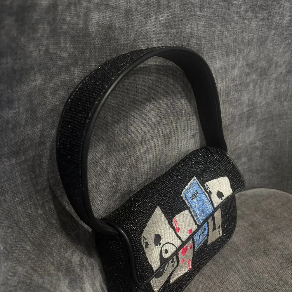 Staud Beaded Tommy Bag House of Cards NEW